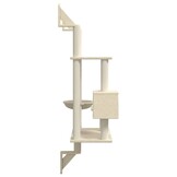 Kattenmeubel met Krabpaal - Wandmontage - Crème (34% Korting)