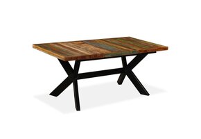 Eettafel 180cm Gerecycled Hout & Staal - 35% Korting