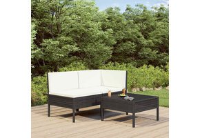 Loungeset Poly Rattan met Kussens - 58% Korting