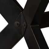 vidaXL Eettafel 180 cm massief gerecycled hout en stalen kruis