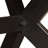 vidaXL Eettafel 180 cm massief gerecycled hout en stalen kruis
