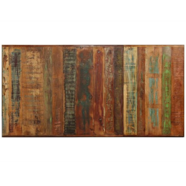 vidaXL Eettafel 180 cm massief gerecycled hout en stalen kruis