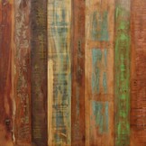 vidaXL Eettafel 180 cm massief gerecycled hout en stalen kruis