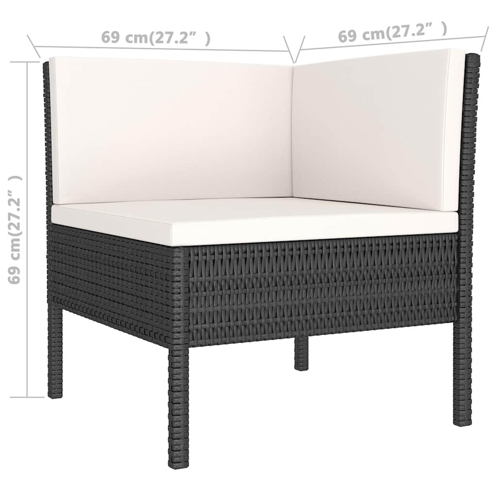 Loungeset Poly Rattan met Kussens - 58% Korting