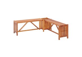 Tuinhoekbank met Plantenbak Acaciahout 117x117 cm - 34% Korting