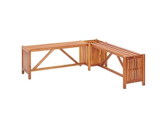 Tuinhoekbank met Plantenbak Acaciahout 117x117 cm - 34% Korting