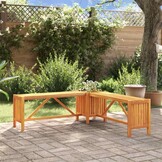 Tuinhoekbank met Plantenbak Acaciahout 117x117 cm - 34% Korting