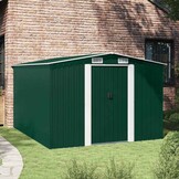 vidaXL Tuinschuur 257x298x178 cm metaal groen