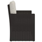 Tuinbank met Kussens - Poly Rattan Zwart - 34% Korting