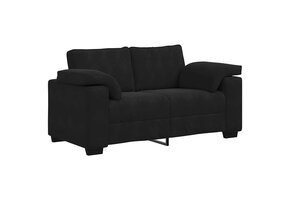 Loveseat bank 120 cm fluweel zwart met 35% korting