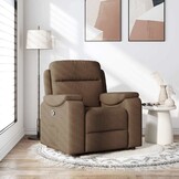 Verstelbare Fauteuil, Stof Bruin, 35% Korting