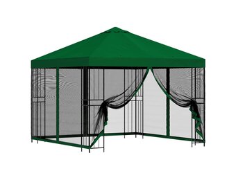 Groene Gazebo 3x3m met Zijwanden - 54% Korting!