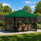 Groene Gazebo 3x3m met Zijwanden - 54% Korting!