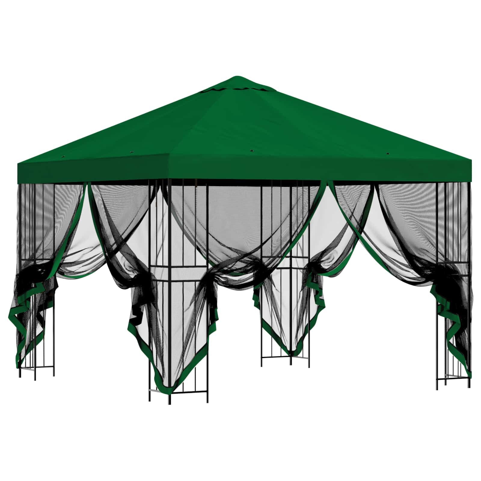 Groene Gazebo 3x3m met Zijwanden - 54% Korting!