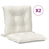 VidaXL Stoelkussens 2 stuks crème gemêleerd - Lage Rug - 33% Korting