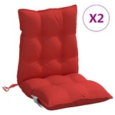 VidaXL Stoelkussens Lage Rug Oxford Stof Rood (2 stuks) - 34% Korting