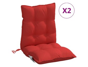 VidaXL Stoelkussens Lage Rug Oxford Stof Rood (2 stuks) - 34% Korting