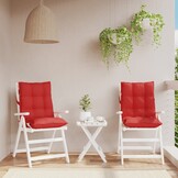 VidaXL Stoelkussens Lage Rug Oxford Stof Rood (2 stuks) - 34% Korting