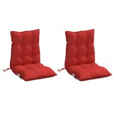 VidaXL Stoelkussens Lage Rug Oxford Stof Rood (2 stuks) - 34% Korting