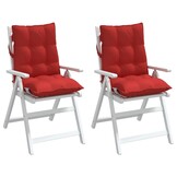 VidaXL Stoelkussens Lage Rug Oxford Stof Rood (2 stuks) - 34% Korting
