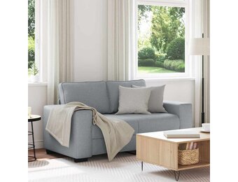 vidaXL 2-zitsbank 120 cm stof lichtgrijs