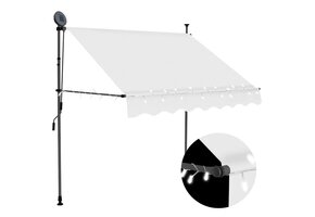Uitschuifbare Luifel Crème 150 cm met LED - 34% Korting