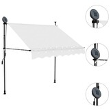 Uitschuifbare Luifel Crème 150 cm met LED - 34% Korting