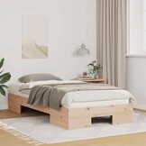 vidaXL Houten Bedframe Bruin 90x200 cm - 54% Korting