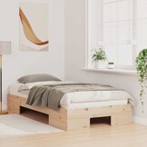 vidaXL Houten Bedframe Bruin 90x200 cm - 54% Korting