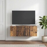 vidaXL Wandbeugel TV-kast 78,5 x 41 x 30 cm Oud hout Bewerkt hout