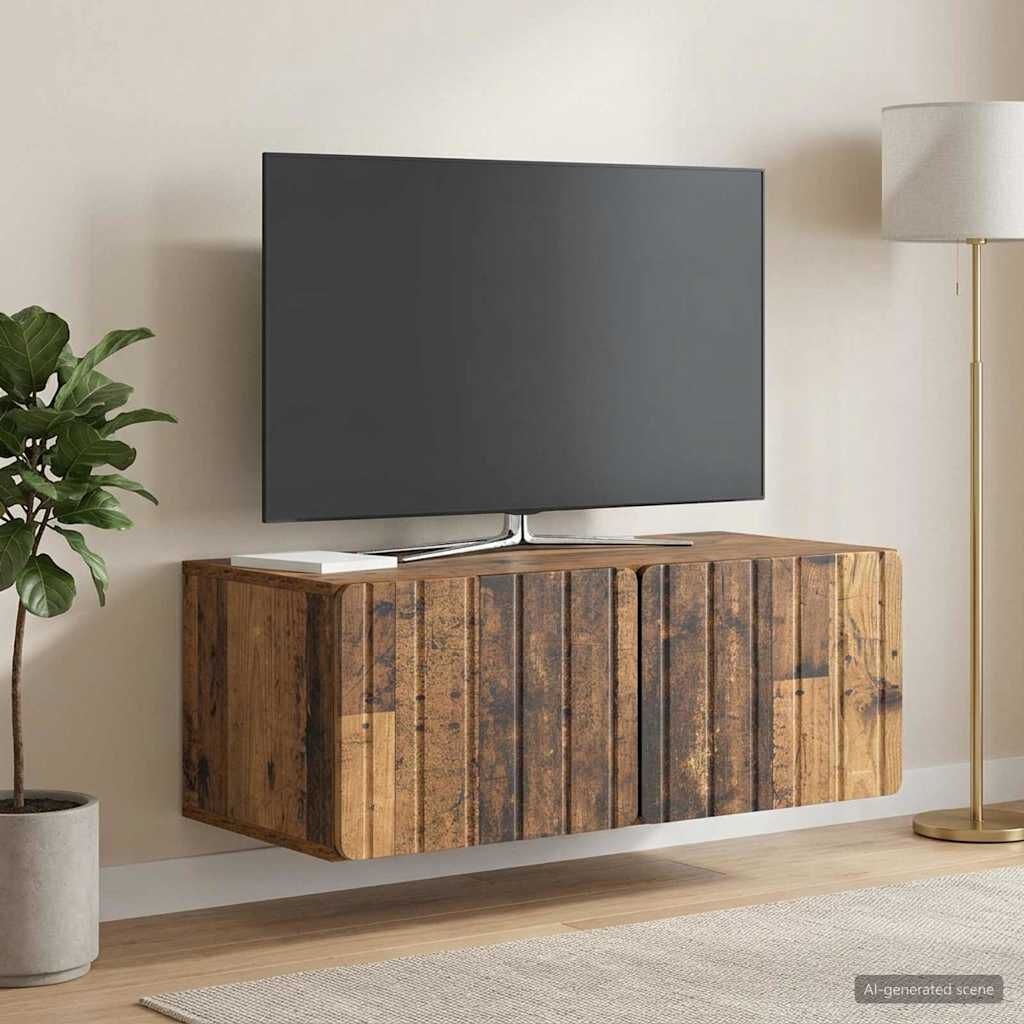 vidaXL Wandbeugel TV-kast 78,5 x 41 x 30 cm Oud hout Bewerkt hout