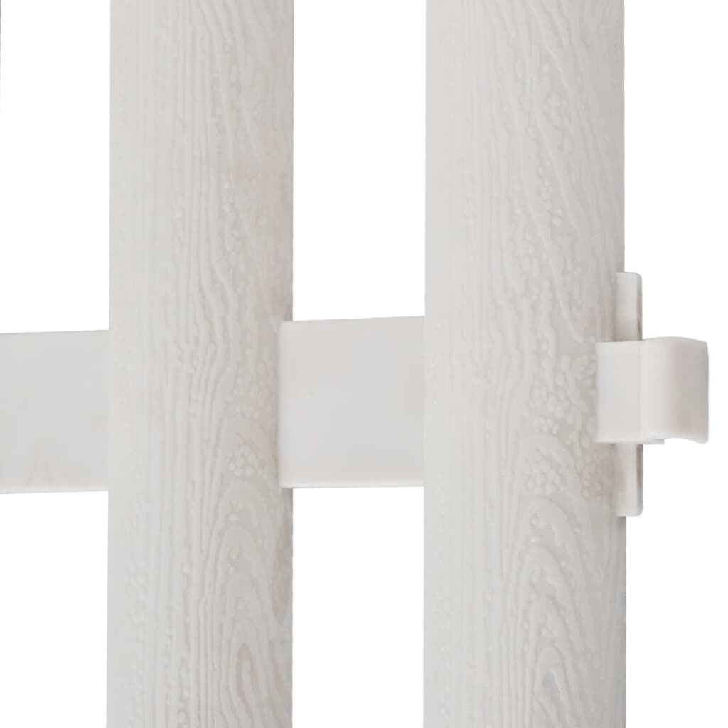 vidaXL Gazonranden 17 st 10 m wit