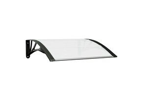 Deurluifel Polycarbonaat Zwart/Transparant 80x75 cm - 52% Korting