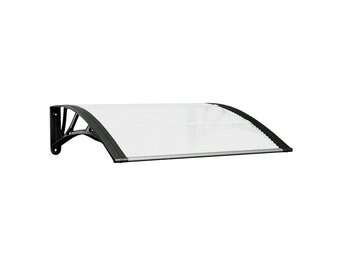 vidaXL Deurluifel 80x75 cm polycarbonaat zwart en transparant