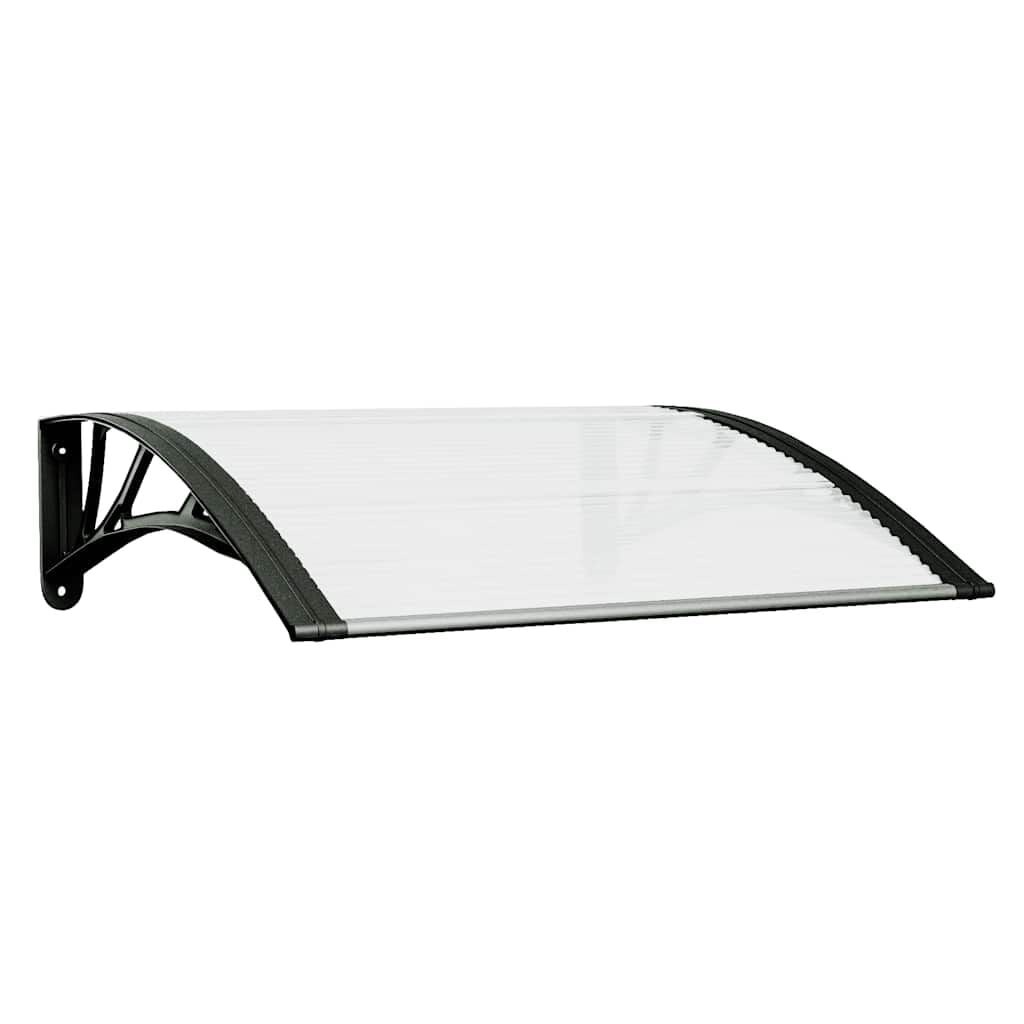 vidaXL Deurluifel 80x75 cm polycarbonaat zwart en transparant