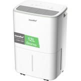 COMFEE' CDDOE-12DEN7-QA3(EU) Luchtontvochtiger voor huis, schimmel, 12 l/24 uur, geschikt tot 20 m², jerrycan van 2,5 l, geluidsarm, draaibare wielen, droogmodus, dubbele drainage, timer - Maat 12L-20㎡(New)