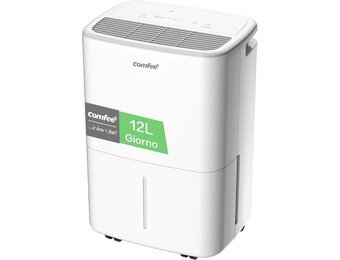 COMFEE' CDDOE-12DEN7-QA3(EU) Luchtontvochtiger voor huis, schimmel, 12 l/24 uur, geschikt tot 20 m², jerrycan van 2,5 l, geluidsarm, draaibare wielen, droogmodus, dubbele drainage, timer - Maat 12L-20㎡(New)
