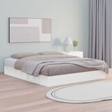 vidaXL Bedframe massief hout wit 140x200 cm