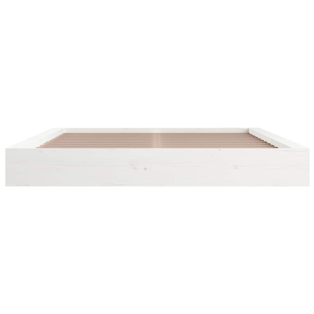 vidaXL Bedframe massief hout wit 140x200 cm