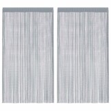 vidaXL Koordgordijnen 2 st 140x250 cm lichtgrijs
