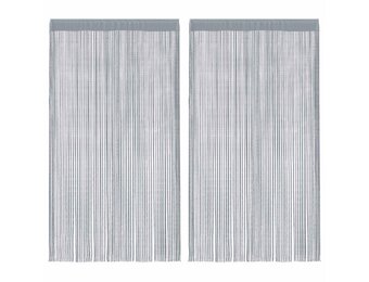 vidaXL Koordgordijnen 2 st 140x250 cm lichtgrijs
