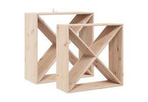 VidaXL Wijnrek Naturel Grenenhout - 2 stuks met 34% korting