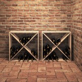 vidaXL Wijnrek 2 st Naturel 62 x 25 x 62 cm Massief grenenhout