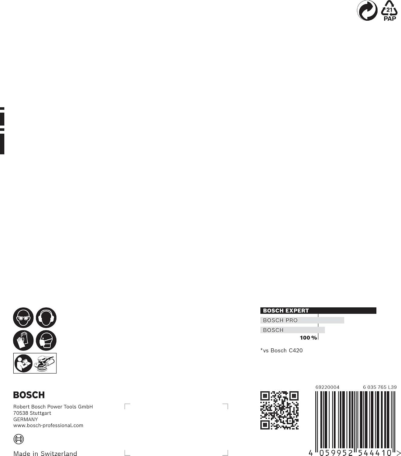 Bosch 5x EXPERT C470 schuurpapier met meerdere gaten