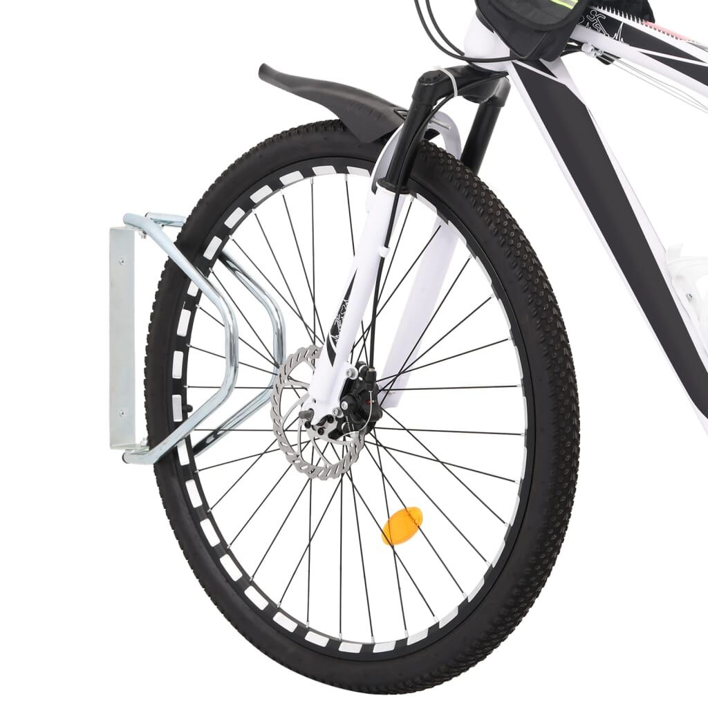vidaXL Fietsstandaard 2 st wandmontage gegalvaniseerd staal