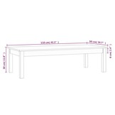vidaXL Salontafel 110x50x30 cm massief grenenhout