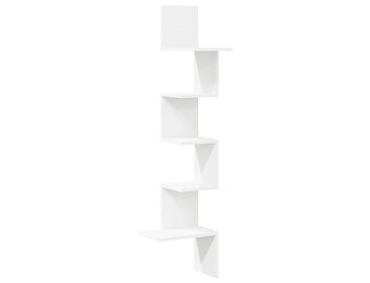 vidaXL Hoekwandschap 32x32x127,5 cm bewerkt hout wit