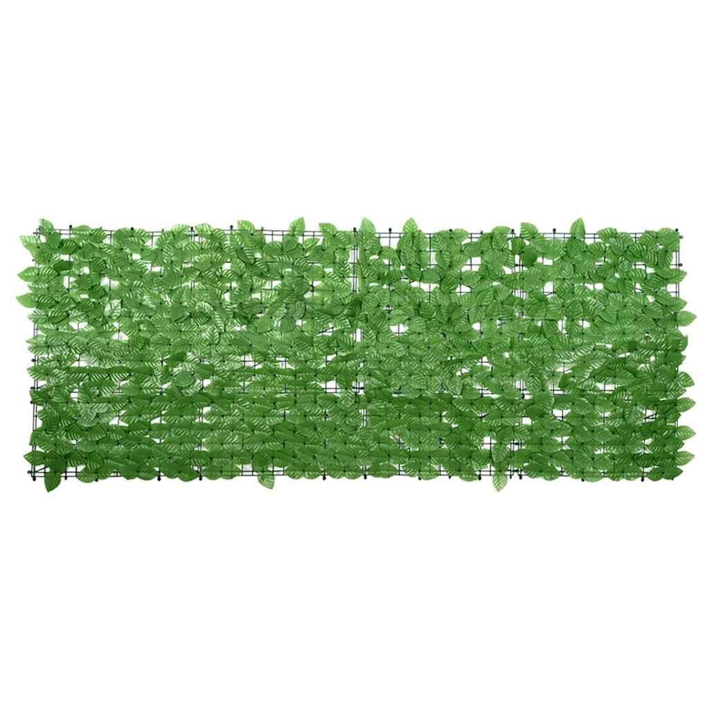 vidaXL Balkonscherm met groene bladeren 200x75 cm
