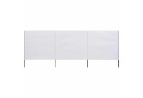 vidaXL Windscherm Zandwit - 400x160 cm - 58% Korting