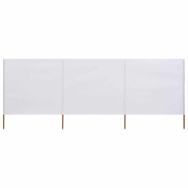vidaXL Windscherm 3-panelen 400x160 cm stof zandwit